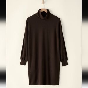 Garnrmet Hill Zen Comfort Knit Dress Chocolate Brown Size M